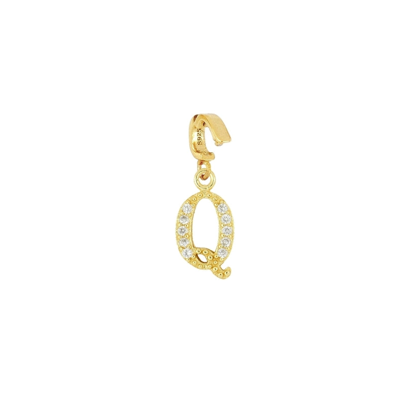 Colgante con porta charm en plata 925 bañada en oro