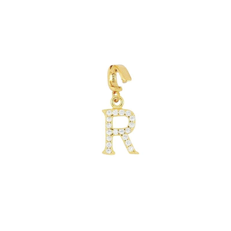 Colgante con porta charm en plata 925 bañada en oro