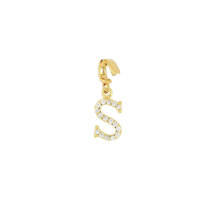 Colgante con porta charm en plata 925 bañada en oro