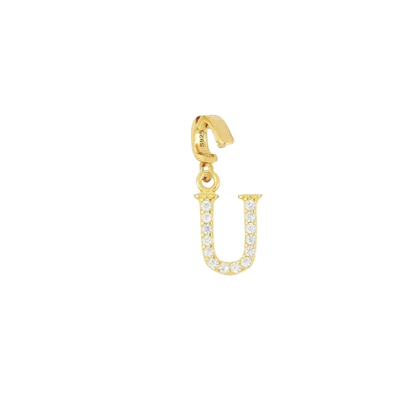 Colgante con porta charm en plata 925 bañada en oro