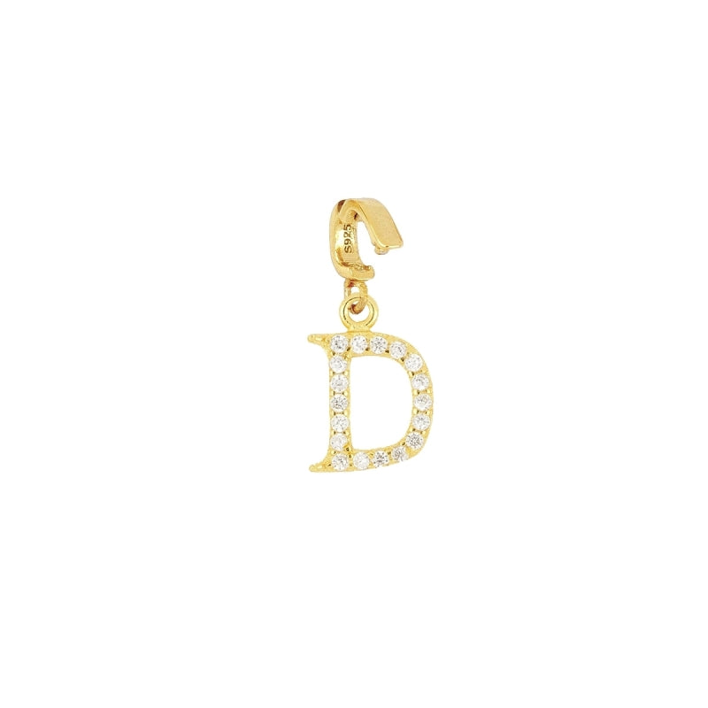 Colgante con porta charm en plata 925 bañada en oro