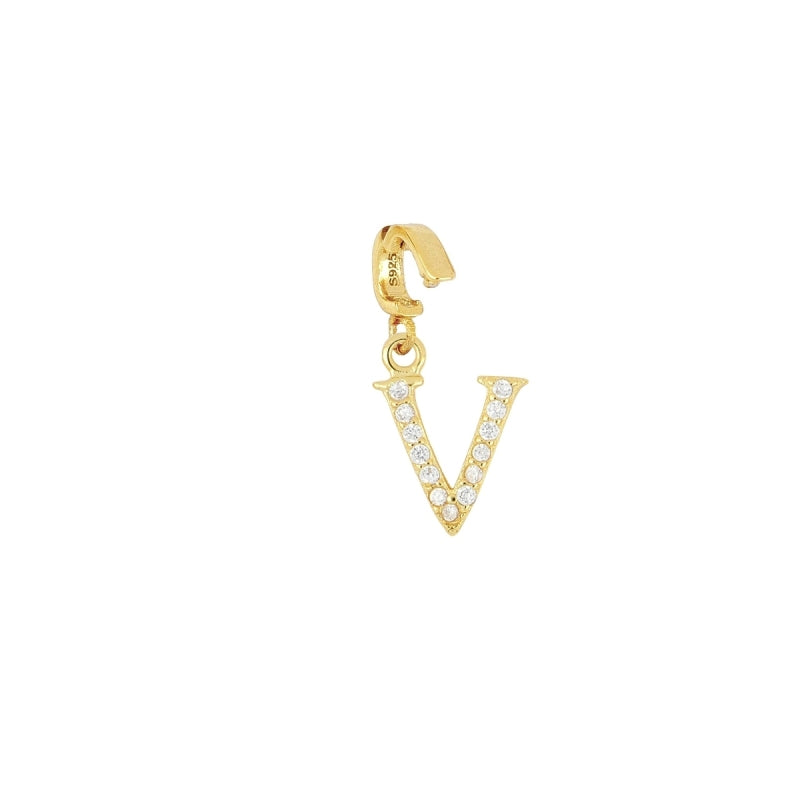 Colgante con porta charm en plata 925 bañada en oro