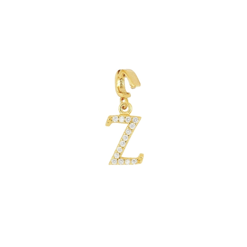 Colgante con porta charm en plata 925 bañada en oro