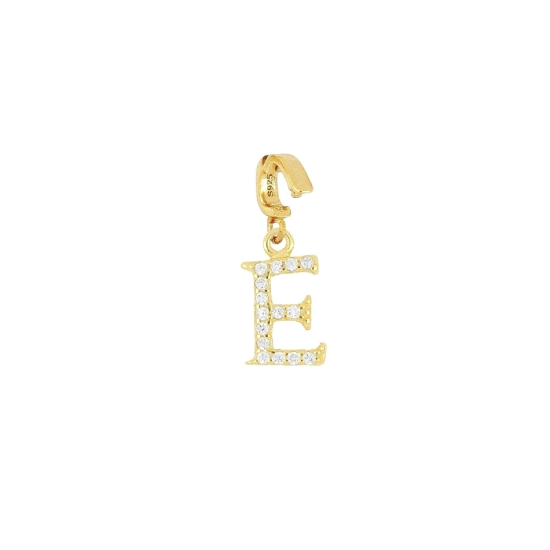 Colgante con porta charm en plata 925 bañada en oro