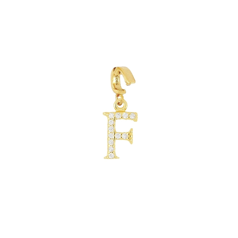 Colgante con porta charm en plata 925 bañada en oro