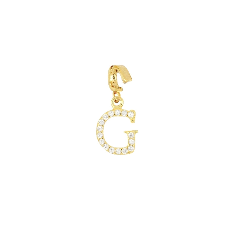 Colgante con porta charm en plata 925 bañada en oro