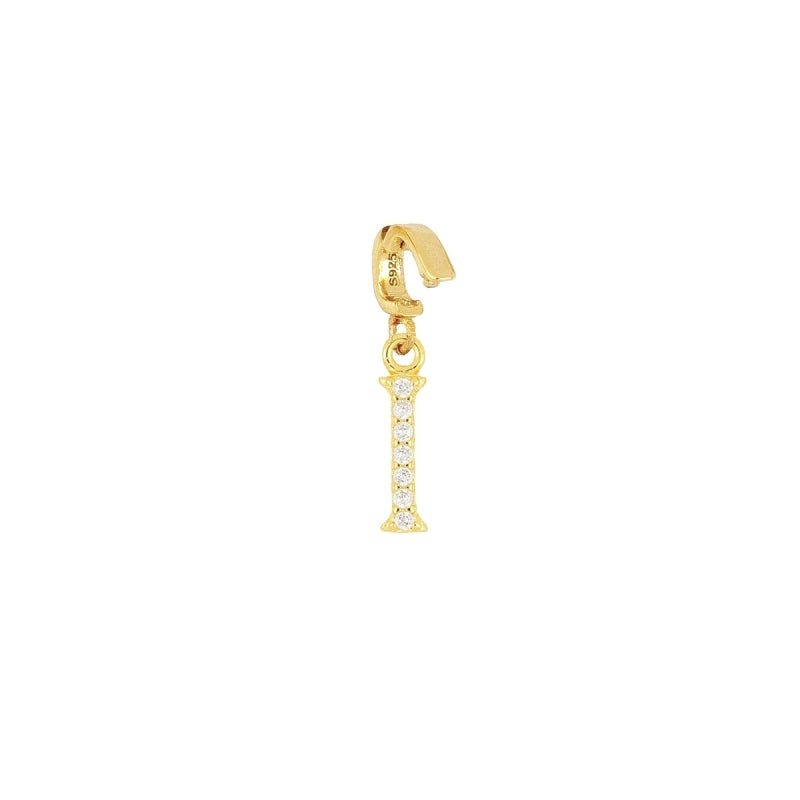 Colgante con porta charm en plata 925 bañada en oro