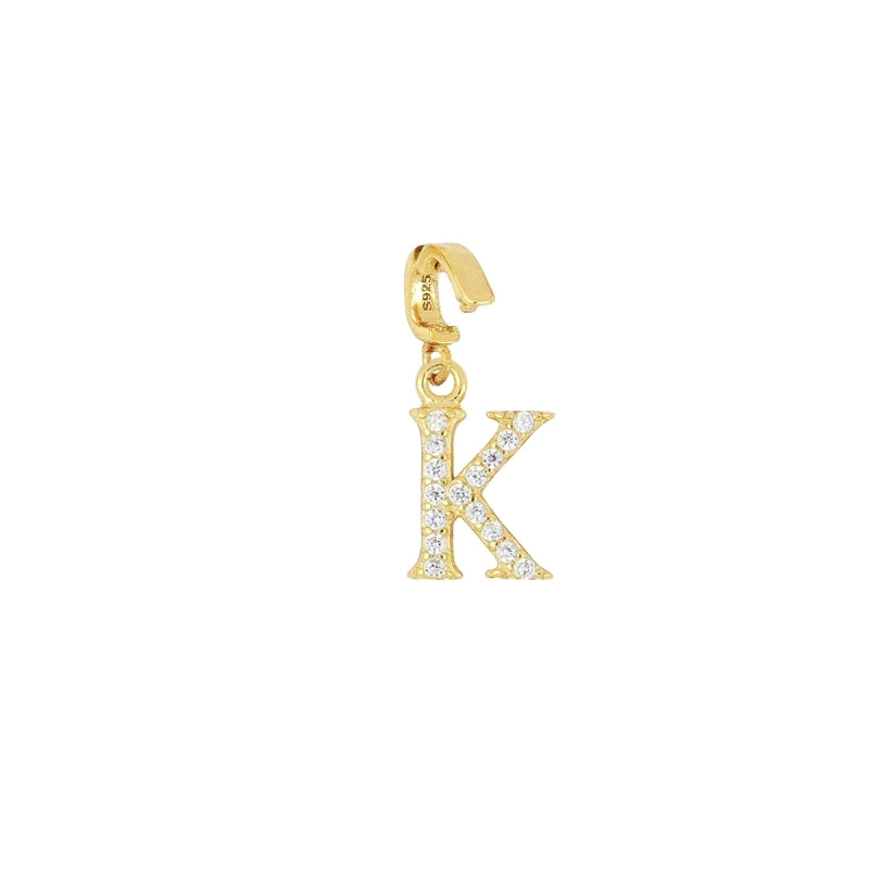 Colgante con porta charm en plata 925 bañada en oro