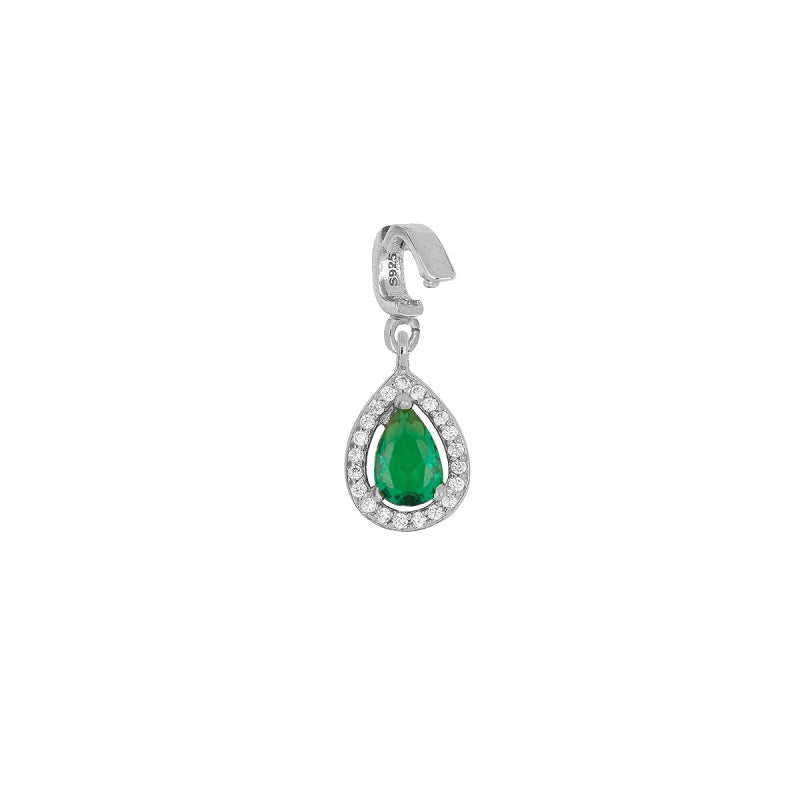 Colgante con Porta charm en plata rodiada y plata 925 bañada  en oro.