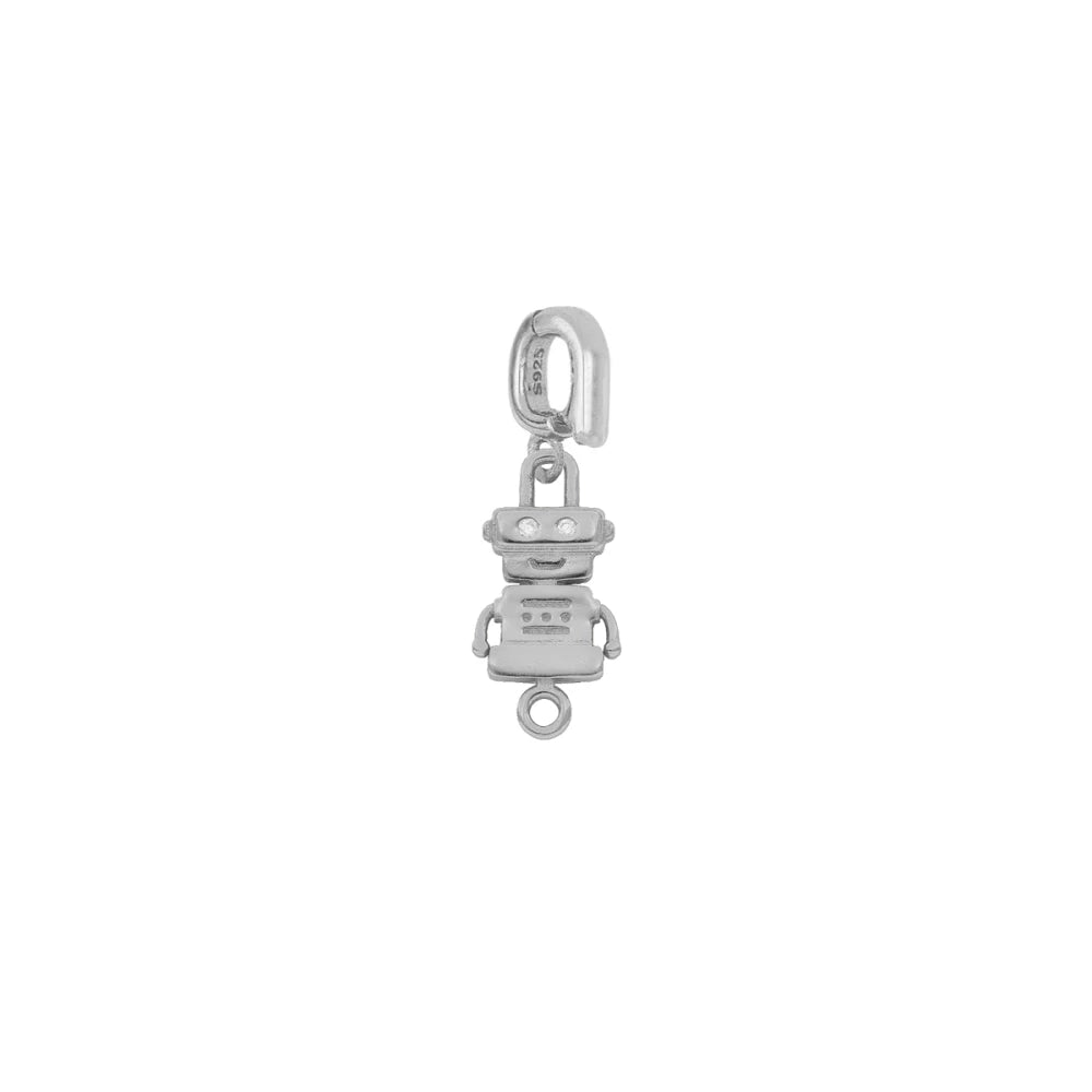 Colgante con portacharm en plata de primera ley rodiada y plata 925 bañada en oro.