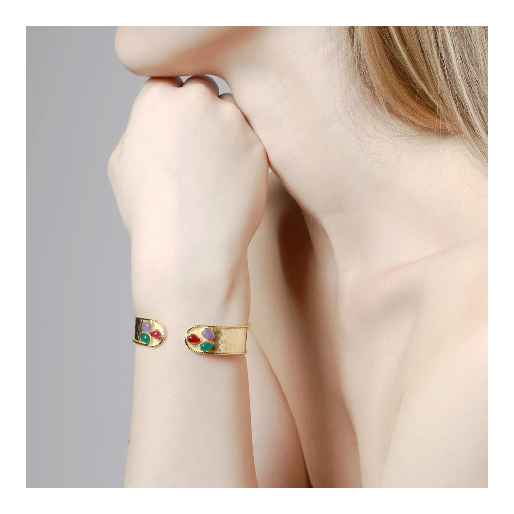Pulsera en plata de primera ley y plata 925 bañada en oro