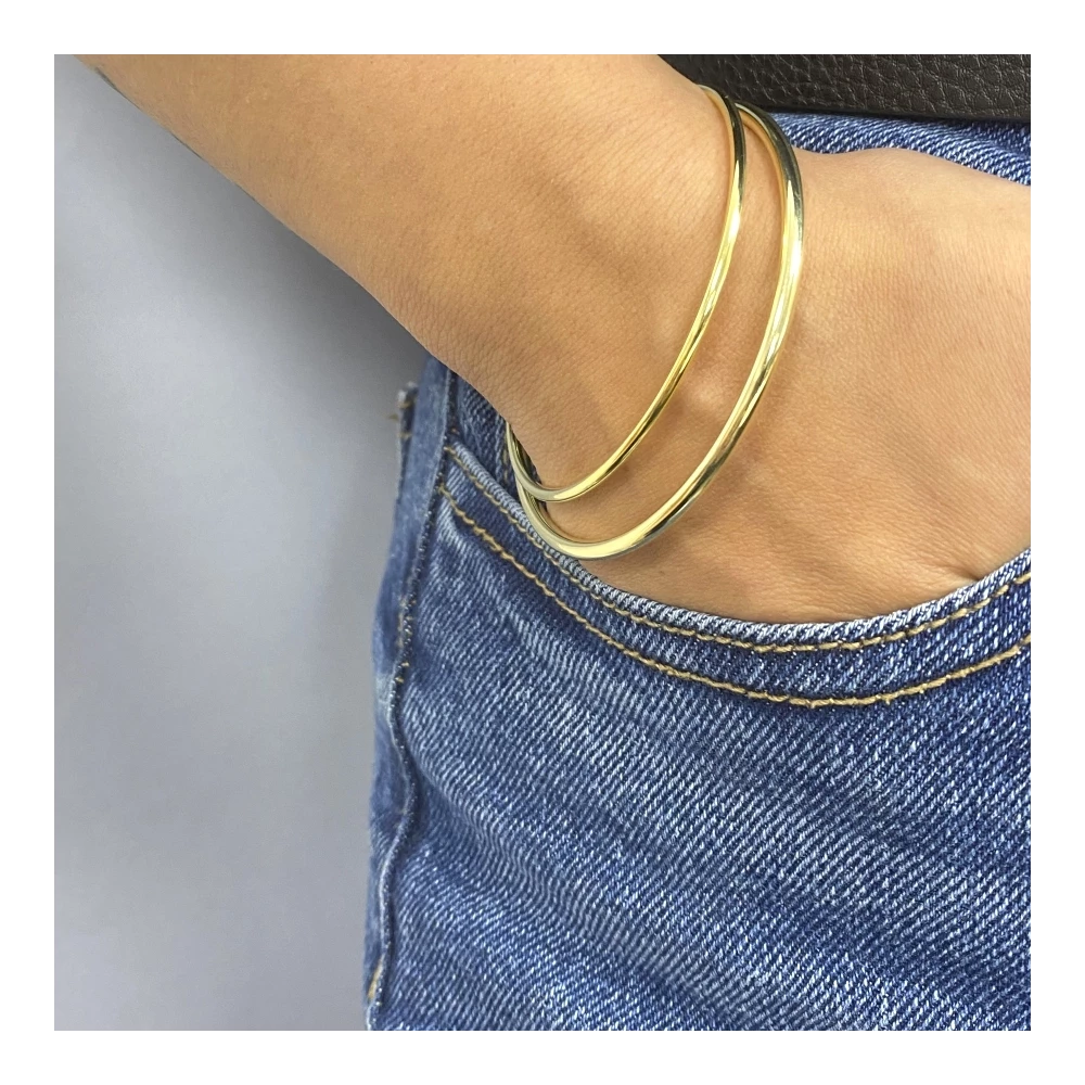 Pulsera en plata de primera ley y plata 925 bañada en oro.